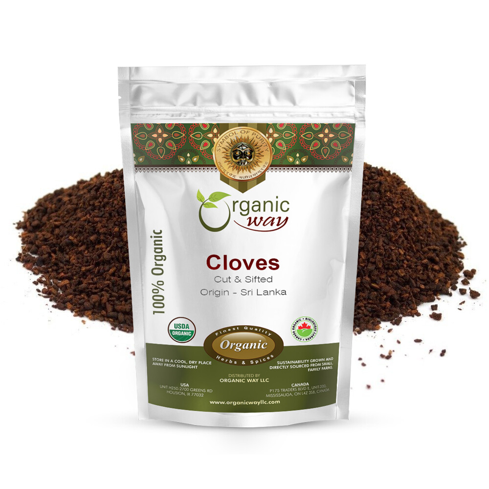Organic Way Hand Selected Cloves Cut & Sifted – Organic, Kosher & USDA Certified