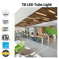 6-100 PACK G13 4FT T8 LED Tube Light LED Bulbs 24W 6000K CLEAR LENS