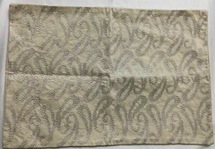 OBLONG Throw PILLOW COVER ONLY 20″x14″ Embroidered Tan Silver NEW