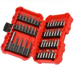 42Pc High Carbon Steel Screwdriver Insert CRV Bit Set Tool w/60mm Extension Bar