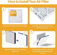 Filter King 19.75x22x1 Air Filter 6-PACK MERV 13 Actual Size 19.75 x 22 x .75″