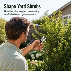 Pruning Shears Garden Trimming Clean Cuts Hand Pruners Roses Herbs Branches New