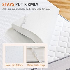 Memory Foam Mattress Topper Full with Removable Soft Cover Cooling Toppers Pad