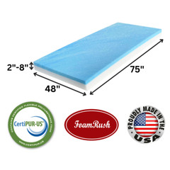 FoamRush Bunk (48″ x 75″) Cooling Gel Memory Foam RV Mattress Medium Firm USA
