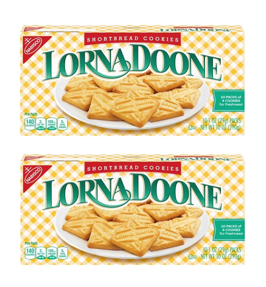 (2 pack) Lorna Doone Shortbread Cookies, 10 Snack Packs (4 Cookies Per Pack)