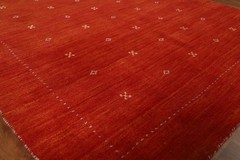 Rust Indian Tribal Style Rug 5×6 Hand-knotted Wool Oriental Carpet for Any Room