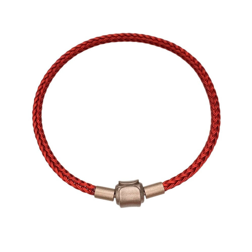 Steel Cable Bracelet-Stainless Steel Red Charm Bracelet for Women 17cm / 19cm