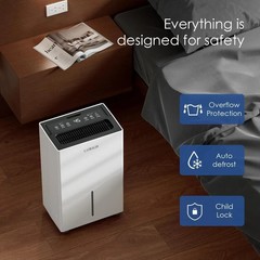 52 Pt. 4500 sq. ft. Large Home Dehumidifier with Drain and Water Tank,Indoor