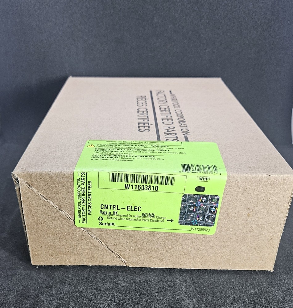 New OEM Whirlpool W11603810 Washer Control Board