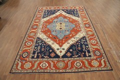 Oriental Area Rug 6×9 Vegetable Dye Geometric Hand-knotted Wool for Any Room