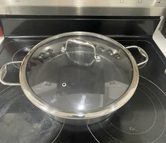 HexClad 7-QUART Deep Sauté Pan / Chicken Fryer 7 QT With Lid – New – Used Once.