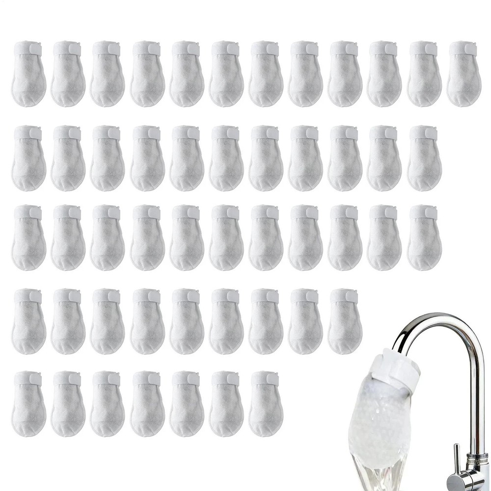 100PCS Cotton Filter Bag For Faucet, DIY Faucet Filter Cotton Bags Water Filters