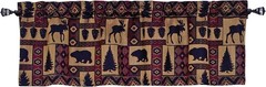Cabin Pine Lodge Wildlife Window Valance for Any Room