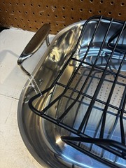 All Clad Stainless Steel Roasting Pan 16″ x 13″ Large Deep Dual Handle With Rack
