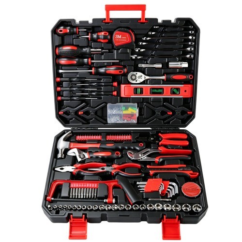 266-Piece Home Tool Set with Rolling Tool Box – Complete Household Hand Tool Kit
