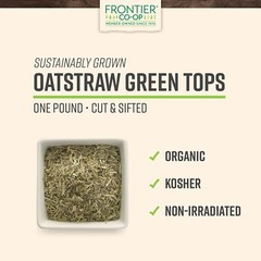 Frontier Co op Organic Oatstraw Green Tops Bulk 16 Ounce Caffeine Free Tea