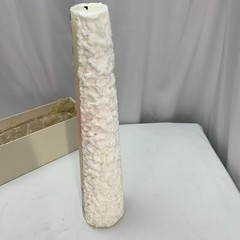 Large Colonial Pillar 14 in White Candle made USA 12 Days of Christmas Used Vtg