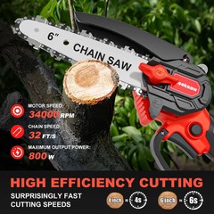 Mini Chainsaw Cordless for Milwaukee 18V M18 Battery, 6 Inch Electric Chain S…