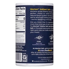 Morton Iodized Salt, All-Purpose, (26 oz), 2-Pack – All-Purpose, Perfect for Coo