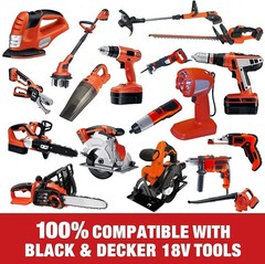 2Pack 18V for Black & Decker HPB18 18 Volt Battery/Charger HPB18-OPE 244760-00
