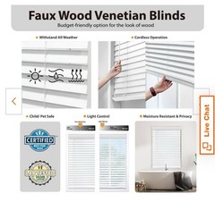 Textured Dark Oak Cordless Room Darkening Faux Wood Blinds 2 In Slats 24.25 X 48