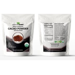 Mayan’s Secret Raw Cacao Powder Organic Unsweetened 1lb Non GMO, Vegan, Parve