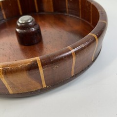 Vintage California Redwood Nut Cracker Bowl Standard Specialty Company MCM 1940s