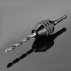 Keyless Drill Chuck Adapter Hex Shank Impact Driver Converter for Drill Bits