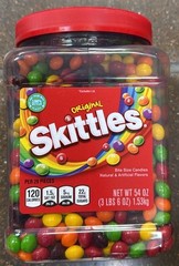 Skittles Original Bite-Size Candies Jar, 54 oz (3 lb 6 oz / 1.53 kg)