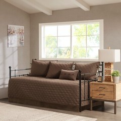 Madison Park 6 Piece Rustic Style Reversible Daybed Cover Set for Guest Room