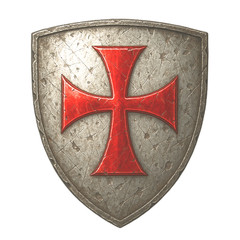 STICKER knight sheid red cross maltese vintage crusader USA SIZE in height