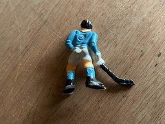 Hockey Player Toy Figurine Cake Topper Lot Mini Figure Unbranded Vtg 6 pc Set