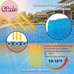 In the Swim 16′ X 32′ Premium Blue Rectangle Solar Pool Cover 12 Mil for Solar H