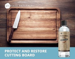 Mineral Oil for Wood Cutting Board, Butcher Block, and Knife. Food Grade Mineral