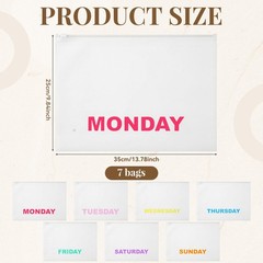 7 Pcs Days of The Week Packing Cube 10×14 Clothing Pouch Summer Camp Trunk Or…