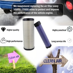 2 Inner & Air Filter 11013-7044 & 11013-7045 FOR Kohler 25-083-01-S 25 083 04-S