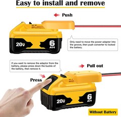 Power Connector DIY Battery Adapter Holder Dock For DeWalt 18V/20V Max Battery