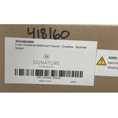 Signature Hardware 418160 Lindo 1.2 GPM Centerset Bath Faucet -Brush Nickel READ
