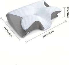 Ergonomic Memory Foam Pillow, Pillow for Side Sleepers for Neck Pain Relief