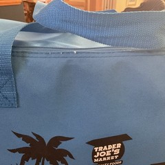 Trader Joe’s Insulated Cooler Tote Bag Pasadena CA Reusable Grocery Blue