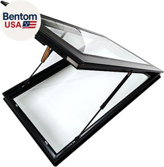 Manual Venting Roof Skylight Aluminum Double Glass Window 35 x 20