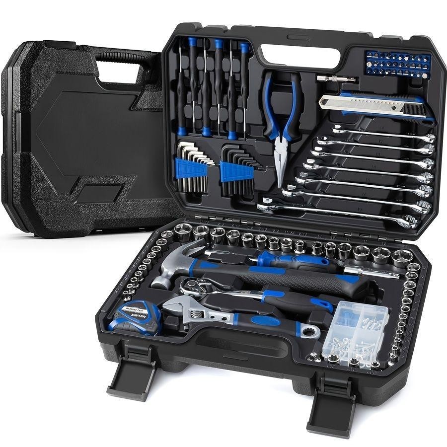 200-Piece Hand Tool Set, General Home and Auto Repair Tool Kit with Toolbox Stor