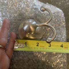 3 Lot Moen Wembley Brushed Nickel Silver Double Robe Hook
