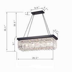 GREENVILLE SIGNATURE Torrione 5-Light Black Chandelier w/ Crystal Accents