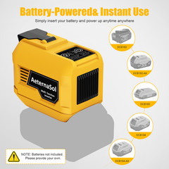 250W Power Inverter For Dewalt Battery 20V 110V 3 USB Outlet Portable Camping