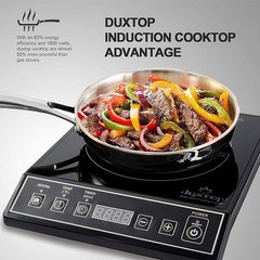 （9100）DUXTOP 1800W Portable Induction Cooktop Countertop Burner, Black 9100MC