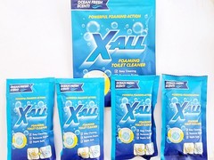 X-ALL Foaming Toilet Cleaner, Self-Activating Powder, 1 Pack(4 Treatments)