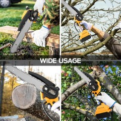 8 inch Electric Mini chainsaw Cordless Handheld Chain Saw 2 Chains for Dewalt