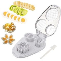 3 in 1 Boiled Egg Slicer, 3 Slice Modes Chopper Cutter with Brush, Manual Egg…