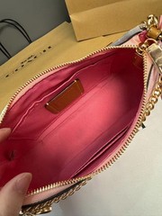NWT Gold Powder Pink Teri Shoulder Bag Signature with Charms CEA20